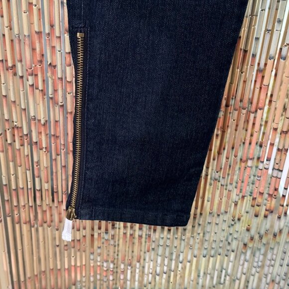 G by Giuliana Rancic Skinny Cotton Blend Denim Jeans, Ankle Zip, Indigo Blue, 10 - Picture 7 of 12